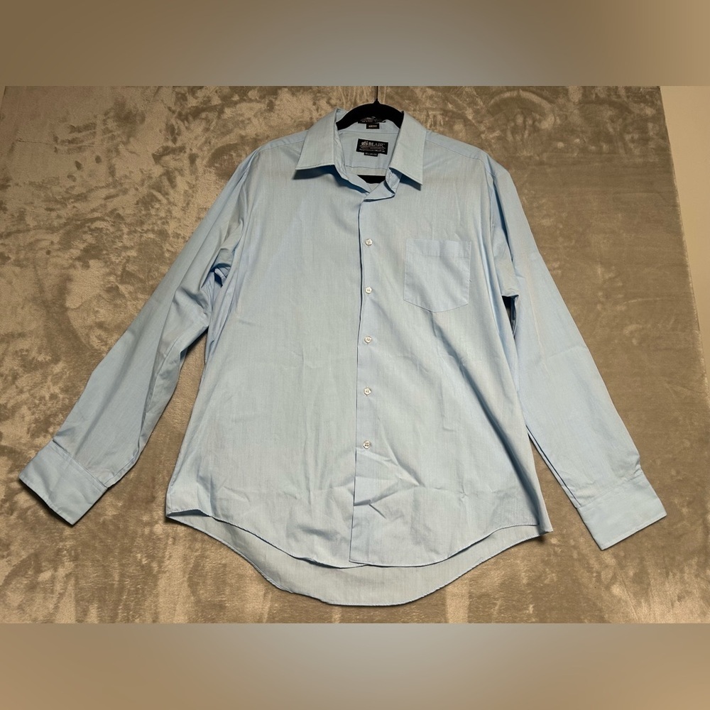 Blair Button Down Long Sleeve Shirt Men’s 16 1/2 34/35 Light Blue